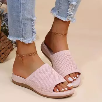 Сандалии, женские эластичные летние туфли, женские сандалии на плоской подошве, повседневные домашние и уличные тапочки, летние сандалии, пляжные zapatos mujer 42 небесно-голубой