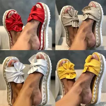 Сандалии, женские босоножки на каблуке и танкетке, женские босоножки на платформе, летние тапочки Sandalias Mujer, элегантная летняя обувь 35 бежевый