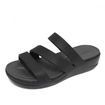 Сандалии женские CrocS S Boca Strappy на танкетке, черные 207434 001 207434001/240mm(W7)