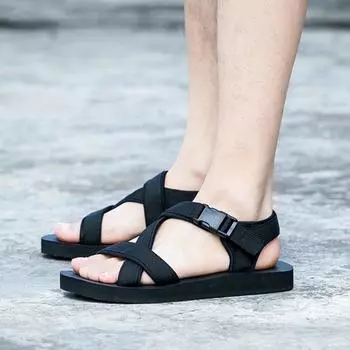 Сандалии женские летние модные трендовые шлепанцы одной линии для мужчин сандалии уличные парные сандалии мужская обувь пляжная для взрослых EVA 35-36