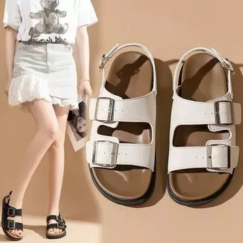 Сандалии женские летние на толстой подошве повседневные прилив с надписью «A Word» в стиле ретро пляжные римские туфли модные женские летние туфли дышащие для жаркой погоды 35