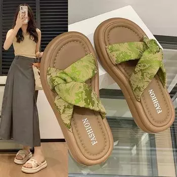 Сандалии женские летние новые повседневные универсальные сандалии на толстой подошве 35 белый