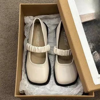 Сандалии женские модные и удобные осенние туфли Мэри Джейн на плоской подошве, универсальные туфли для защиты от ветра, черные туфли 35 серебряный