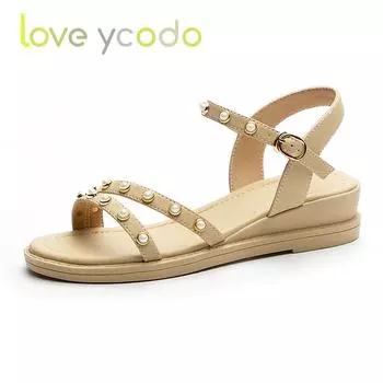 Сандалии Женские модные женские сандалии с пряжкой на платформе Повседневные женские студенческие сандалии для девочек 34