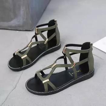 Сандалии женские на плоской подошве, удобные и легкие, сандалии на мягкой подошве, женские туфли без застежек Zapatos Mujer Verano 36