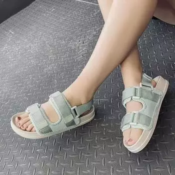 Сандалии женские, новая летняя верхняя одежда, пляжная обувь, студенческие модные универсальные модные сандалии на плоской подошве для мужчин, сандалии 35-36