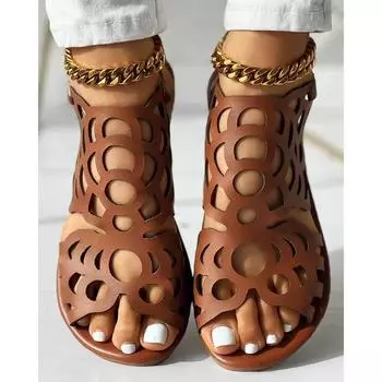 Сандалии женские повседневные туфли на плоской подошве женские шлепанцы с открытым носком удобная женская обувь для отдыха на природе 36 чёрный