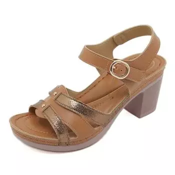 Сандалии женские простые щедрые модные большие размеры танкетки пляжные сандалии 36 золотой