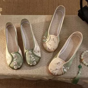 [Сандаловое дерево] 2024 Летние туфли из ткани с вышивкой в этническом стиле - Элегантный комплект с чонсамом 35