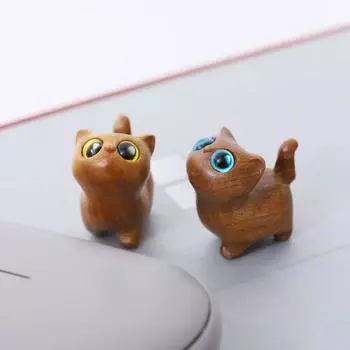 Сандаловое дерево деревянная резная фигурка мини-кукла животное игрушка домашний декор скульптура животное дом