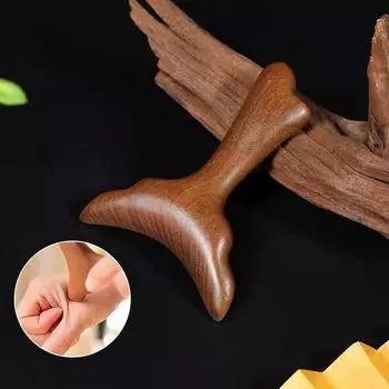 Сандаловое дерево меридиан акупунктурный массажный гребень гуаша доска для шеи плеч спины скраб доска инструмент для подтяжки лица