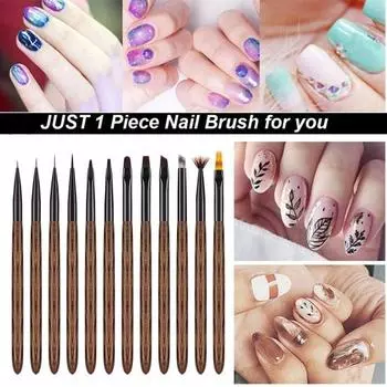 Сандаловое дерево Nail Art Body Create Экологичная ручка с потрясающим цветочным дизайном Легкая УФ-ручка для маникюра J