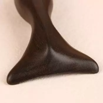 Сандаловое дерево Рыбий Хвост Массажная доска Гуаша для лица Меридианная схема дренирования крови Многофункциональный инструмент для ухода за телом