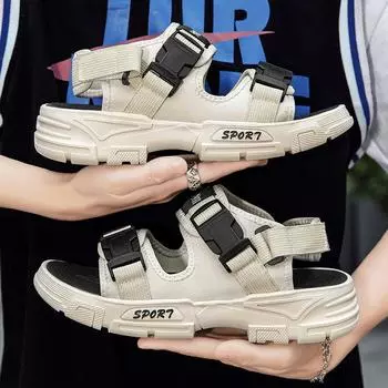 Sandals 2024 summer new fashion trend one-word slippers one-pedal wear-resistant casual beach shoes 39