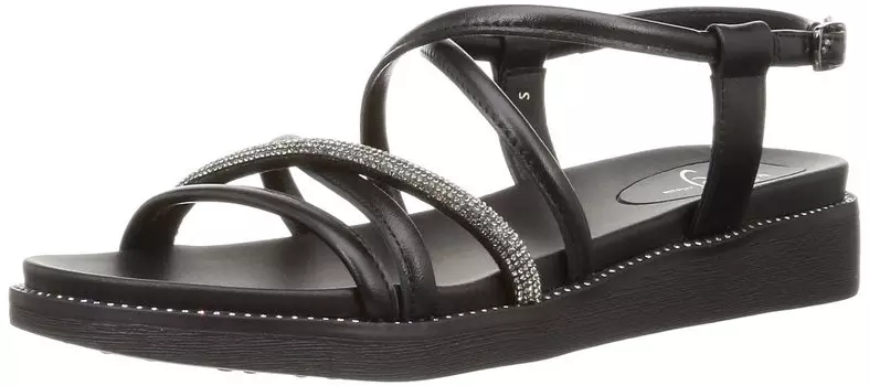 Sandals Cross Strap Footbed Sandals 3997 B cm E [Unleaf] Women s 22.0 cm~22.5
