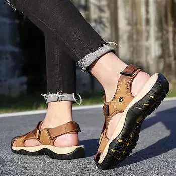 Sandals for Men Summer New Sandals Men s Outdoor Baotou Holiday Classic Beach Casual Shoes Large 47 Zapatos Hombre 38 чёрный