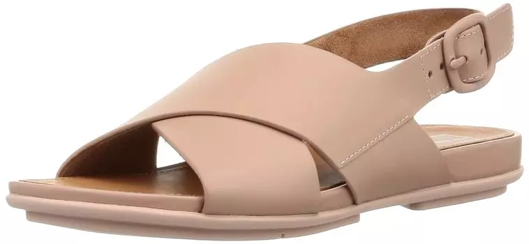Сандалии GRACIE LEATHER CRISCROSS SANDALS бежевый см [Fit Flop] С РЕМЕШКОМ НА ЗАДНЕМ ремне женские 22,0 см~22,5 бежевый