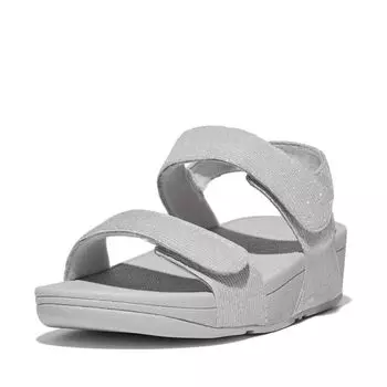 Сандалии LULU ADJUSTABLE SHIMMERLUX SANDALS Серебристый см [Fit Flop] ЗАДНИЙ РЕМЕШОК Женские 24.0 серебряный
