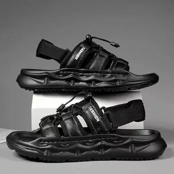 Sandals men s high-end summer 2025 new outer wear non-slip and wear-resistant trendy brand beach two wear cool slippers 39