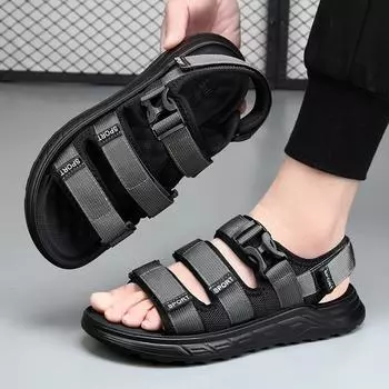 Sandals Men s Summer 2025 Outdoor Leisure Sports Beach Shoes Boys Wear Soft-soled Non-slip Waterproof Sandals 38