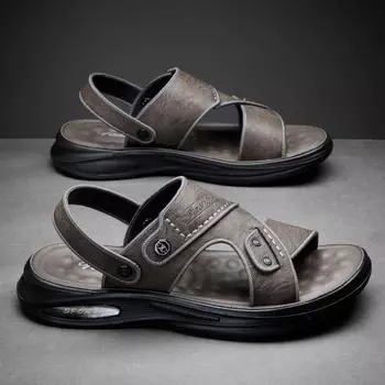 Sandals men s summer indoor casual outdoor wear driving dual-purpose soft-soled non-slip 2025 new beach slippers 38