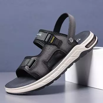 Sandals men s summer new fashion thick-soled men s sandals high-end latex air cushion soft-soled casual beach shoes 38