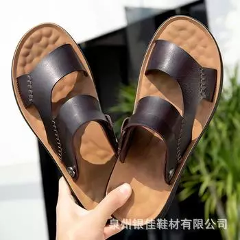 Sandals men s summer new Korean version of fashion beach shoes casual dual-purpose men s cool slippers manufacturer 38 синий