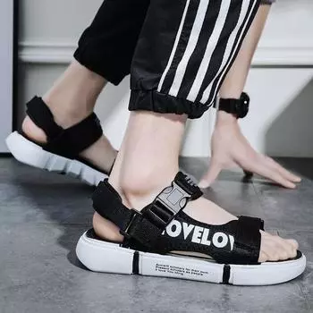 Sandals men s summer outer wear driver driving non-slip and wear-resistant men s sports and leisure teenagers beach cool slippers 36 белый