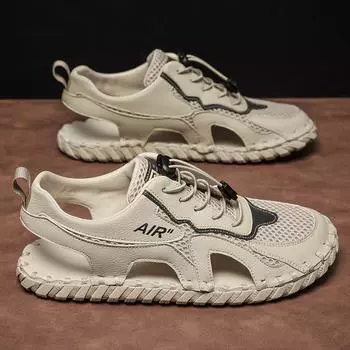 Sandals men s summer wear 2025 new hollow sports driving dual-purpose river walking beach wading bag head Shoes 38