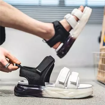 Sandals men s summer wear non-slip deodorant popcorn shock absorption youth leisure sports outdoor beach sandals 39