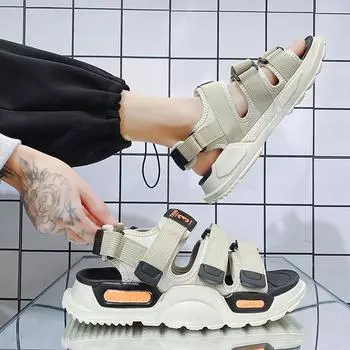Sandals men s trendy summer 2025 new ins home wear sandals non-slip thick sole height increase men 39