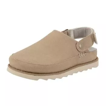 Sandals Women 2024 New Soft-soled Leather Women s Baotou Slippers Couple Fashion Breathable Casual Comfortable Half-support Shoe 35 бежевый