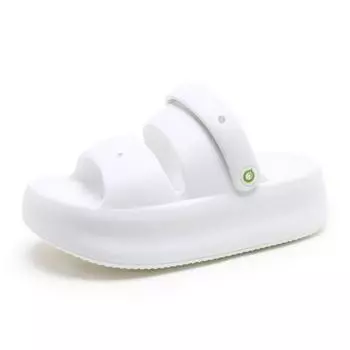 Sandals women s new thick-soled heightened non-slip one-word drag EVA breathable and non-smelly feet wear sandals 35-36 белый