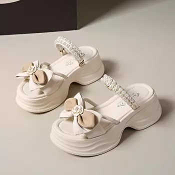 Sandals women s summer thick-soled heightening muffin shoes women s new fashionable cool slippers outer wear 35