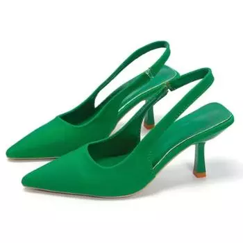 Сандалии женские летние туфли 2024 года, новые модные сандалии с острым носком на шпильке среднего каблука на высоком каблуке, женские сандалии на платформе для активного отдыха 36 чёрный