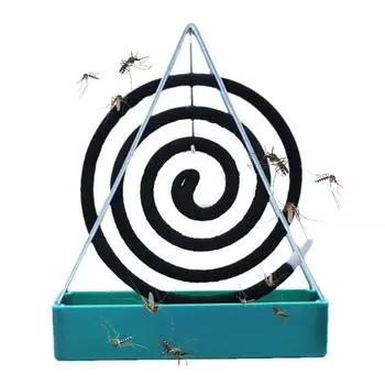 Sandalwood Coil Holder Triangular Hang Sandalwood Holder Incense Cone Burner Ash Catcher Storage Bracket for Outdoor Camping зелёный