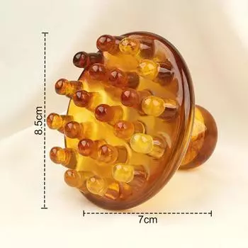 Sandalwood Disc Wooden Massage Scalp Wide Tooth Scalp Comb Round Tip Scalp Tool Handheld Wet Dry Hair Massage Comb Acupoint кофейный