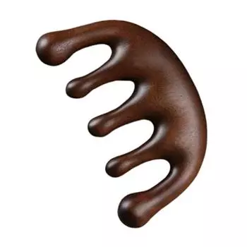 Sandalwood Meridian Massage Comb Scalp Relax Scalp Meridian Massager Sandalwood Hair Comb Straight Five Teeth