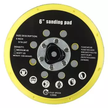 Sander Pad Sander Backing Pad Sanding Disc 150mm 6 Inch Grinding Pad Replacement