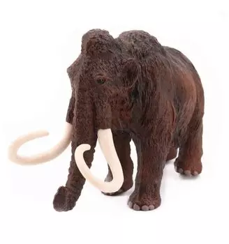 SanDoll фигурка динозавра реалистичная модель юрского периода 20 см класс рептилия впечатляющая плотоядная детская игрушка презентация (Мамонт) коричневый