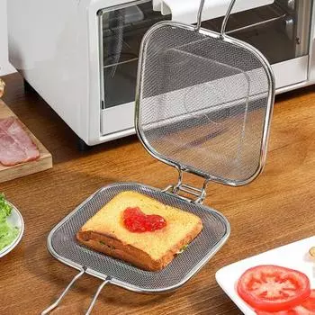 Сэндвичница, быстрый нагрев, автоматическое запечатывание краев, изготовление сэндвичей серебряный