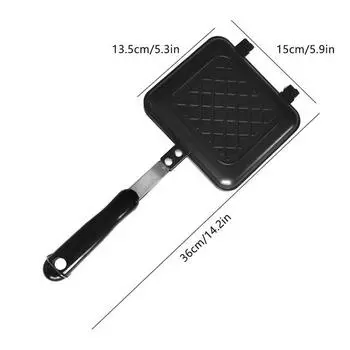 Сэндвичница с антипригарным покрытием, железный хлеб, тосты, машина для завтрака, вафельные блины, форма для выпечки барбекю, форма для духовки, гриль, сковорода чёрный