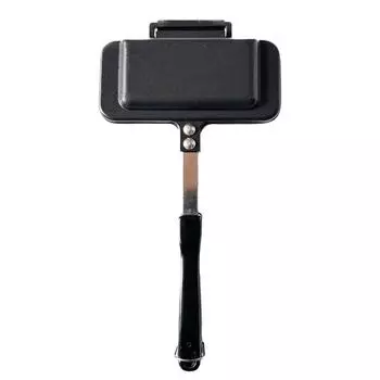 Сэндвичница Вафельница Блины Выпечка Гриль Духовка Форма Сковорода для гриля Антипригарное покрытие Двусторонняя сковорода для сэндвичей из алюминиевого сплава чёрный