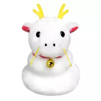 Sanei Boeki 2024 Zodiac Plush Toy Tatsumochi (White) W6.5D8.5H9.5cm Stuffed Toy