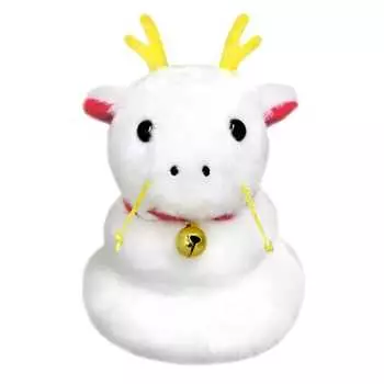 Sanei Boeki 2024 Zodiac Plush Toy Tatsumochi (White) W6.5D8.5H9.5cm Stuffed Toy