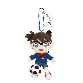 Sanei Boeki Detective Conan Fuwafuwa Friends Conan Soccer W8 x D5 x H14cm Stuffed Toy FCM02 ver. (Mascot) тёмно-синий