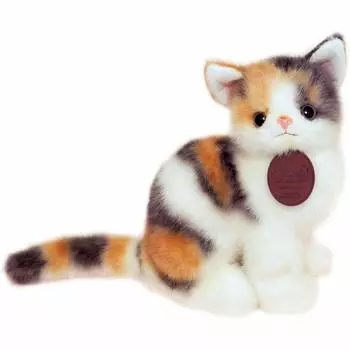 Sanei Boeki Graceful Cat in Mike Sitting Plush Toy Total Length 23cm (Made Japan)