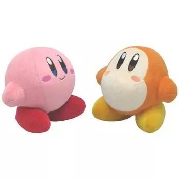 Sanei Boeki Kirby the Star Мягкая игрушка Набор из 2 стандартных игрушек в развалку высотой 15 см (S) (Кирби Ди) ок.