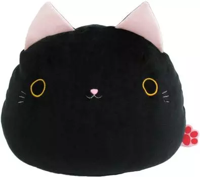 Sanei Boeki Nekodango Mochi Cushion Black