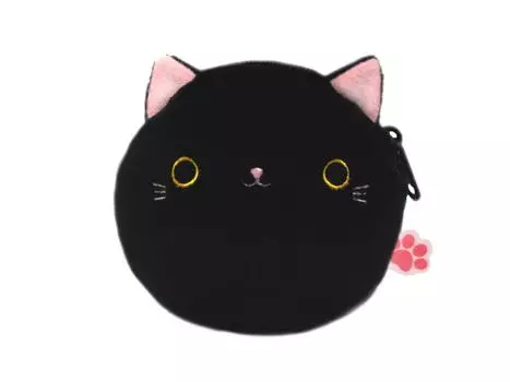 Sanei Boeki Nekodango Omochipochi Kuro Plush Toy Height 10cm